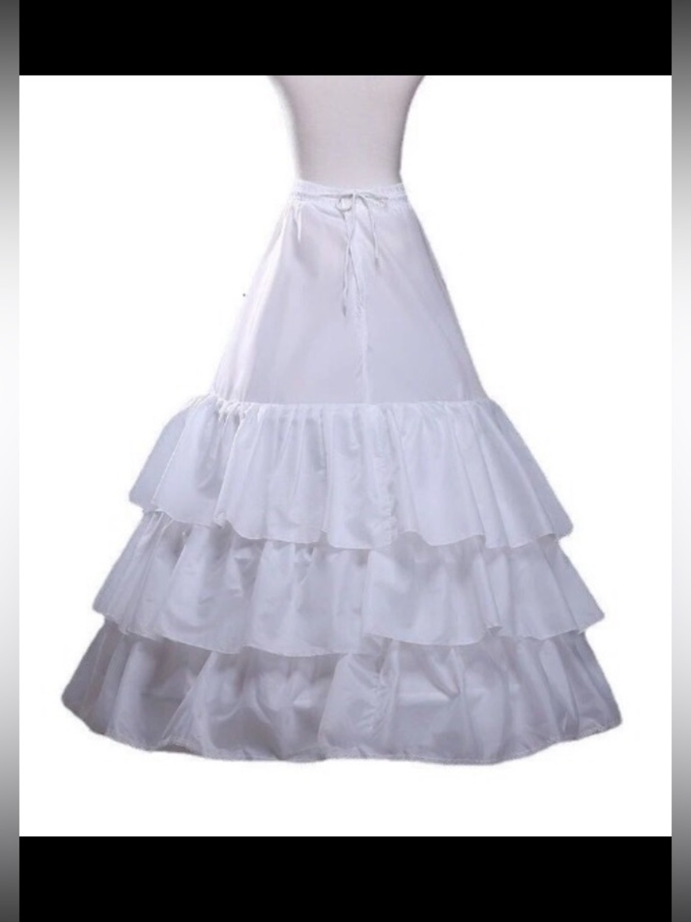 NWOT White Tiered Ruffle Wedding Petticoat Skirt